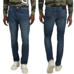 Ecko Unltd 741 Athletic 5-Pocket Straight Leg Dark Wash Jeans - Sz 34